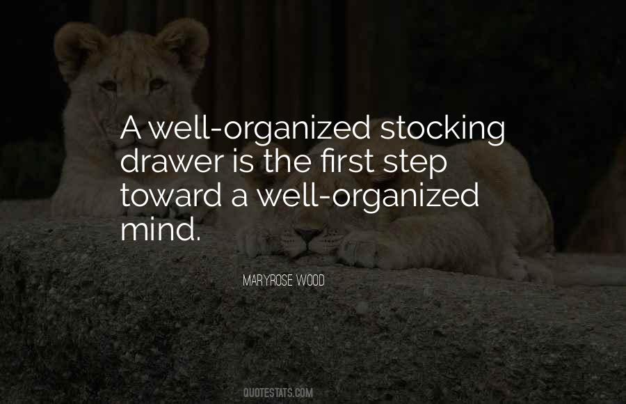 Well Organized Quotes #1837360