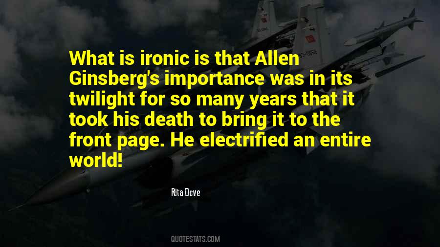 Quotes About Ironic Death #741633