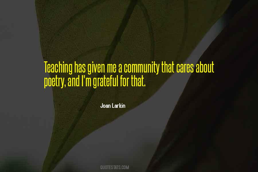 Community Poetry Quotes #721496
