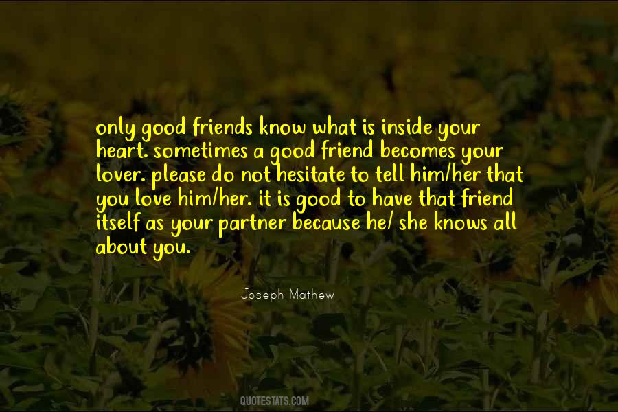 Partner Friend Quotes #1813544