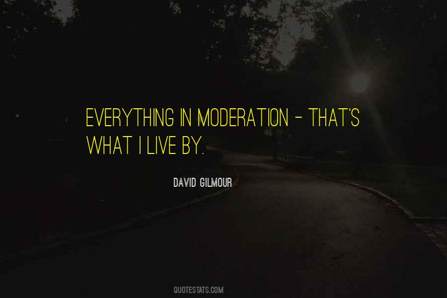 Do Everything In Moderation Quotes #1025307