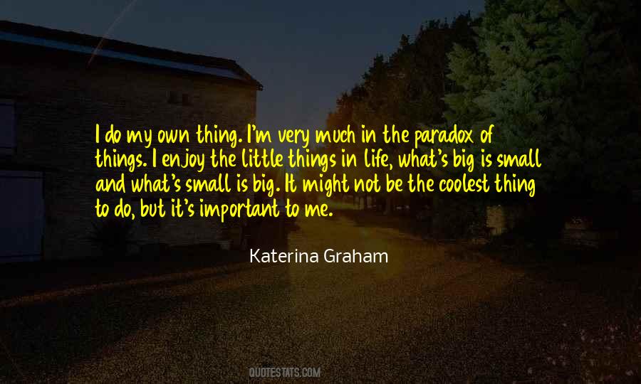 It Is The Small Things In Life Quotes #1383170