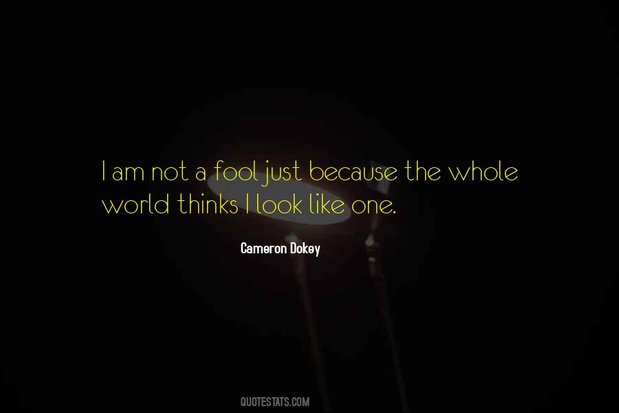 Do I Look Like A Fool Quotes #746319