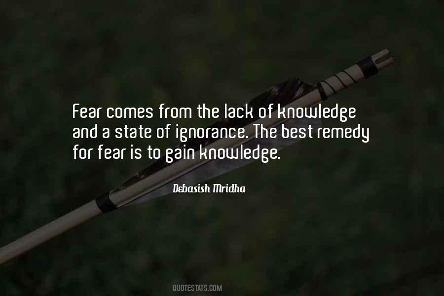 Fear Ignorance Quotes #62804