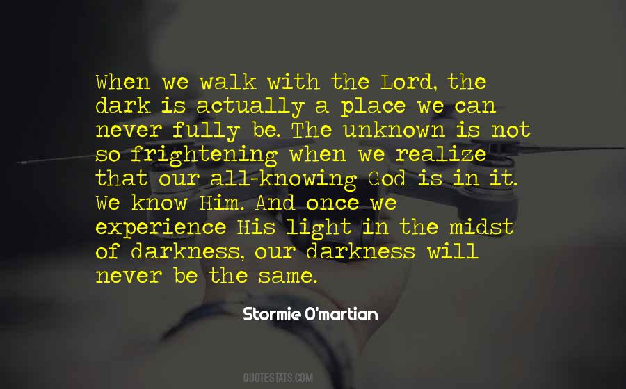 Walk In The Dark Quotes #653163