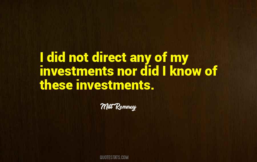 Quotes About Investments #1269463