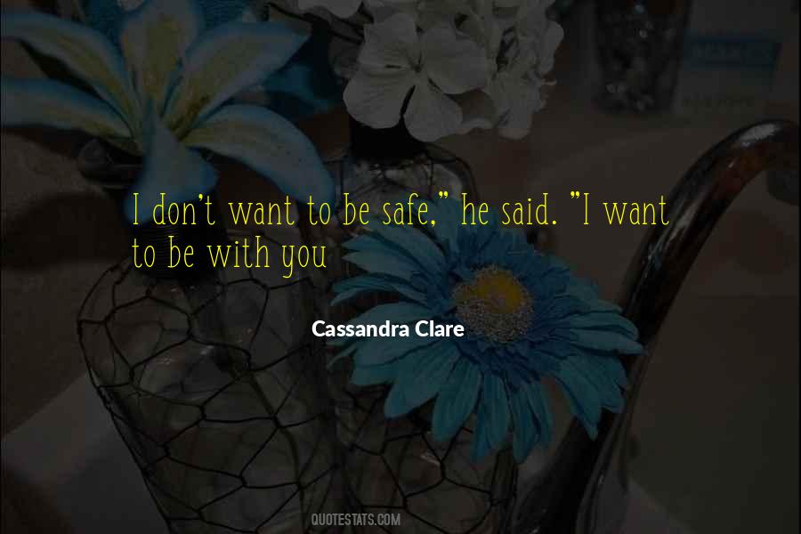 I Want You To Be Safe Quotes #536587