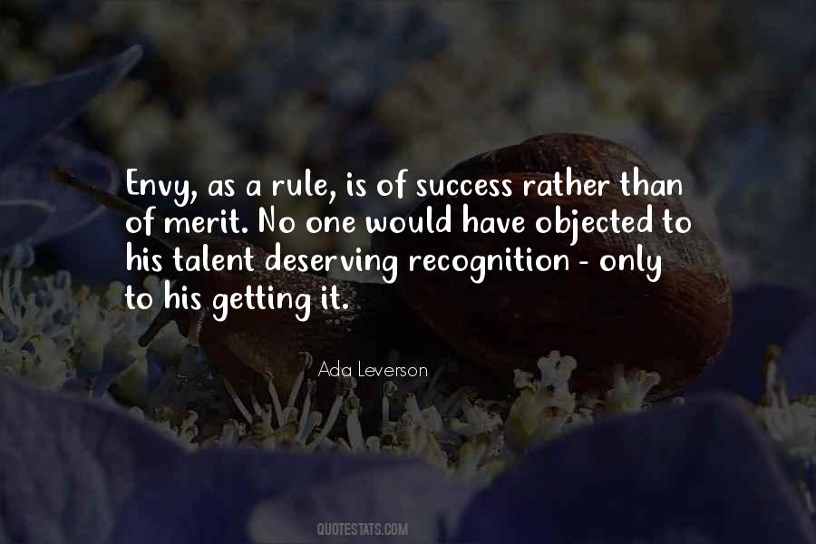 Success Recognition Quotes #42510