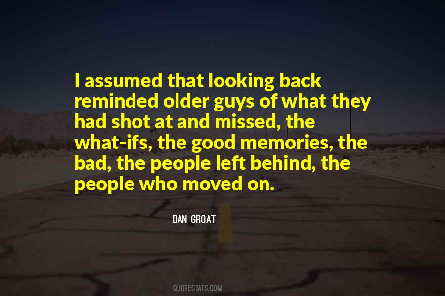 Sometimes Looking Back Is Good Quotes #780955