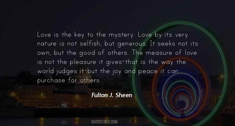 Fulton J Sheen Love Quotes #1696919