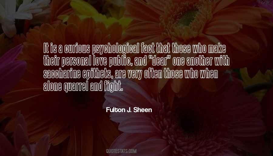 Fulton J Sheen Love Quotes #424535