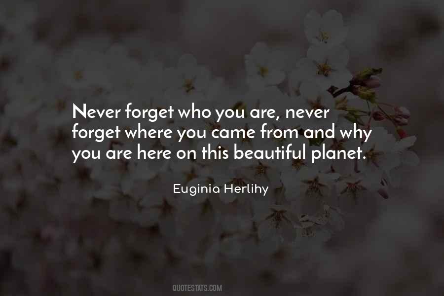 Never Forget Who You Are Quotes #1100778