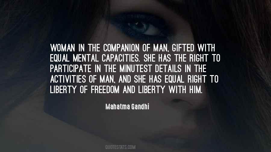 Woman And Man Equality Quotes #867794