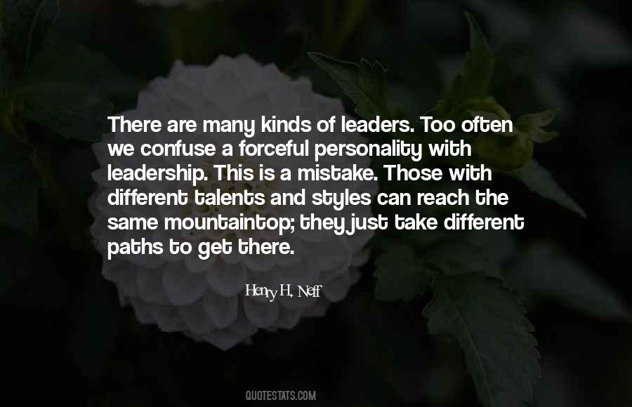 Leadership Personality Quotes #906240