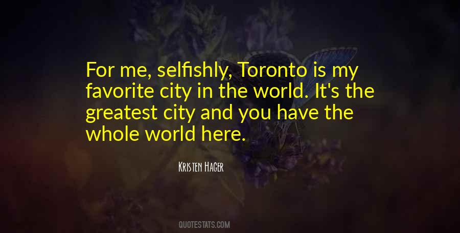 My Favorite City Quotes #1380575