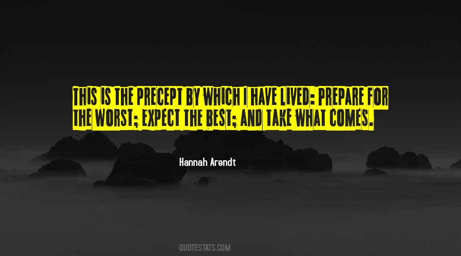 Expect The Best Prepare For The Worst Quotes #1804024