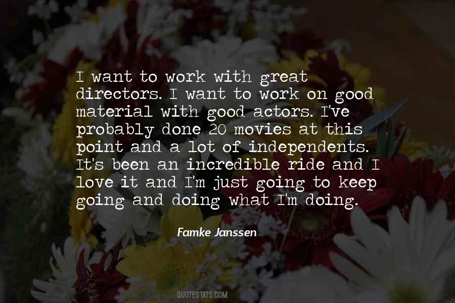 Doing Great Work Quotes #1420576