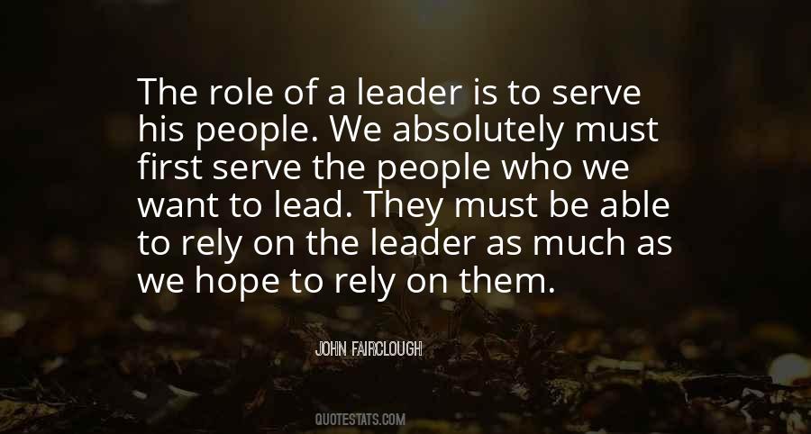 Leader Serve Quotes #1714958