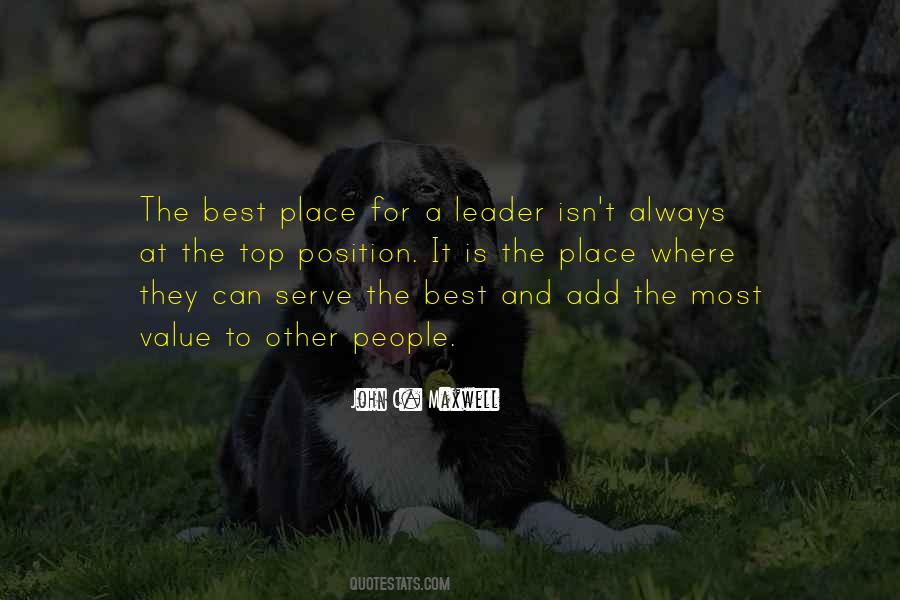 Leader Serve Quotes #251497