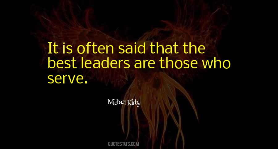 Leader Serve Quotes #67319