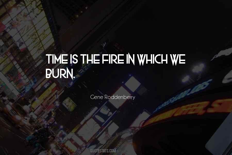 Time Is The Fire In Which We Burn Quotes #1509086