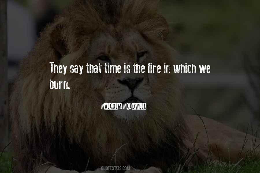 Time Is The Fire In Which We Burn Quotes #718328