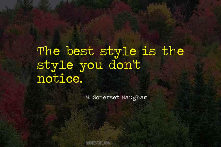 Style Best Quotes #1124781