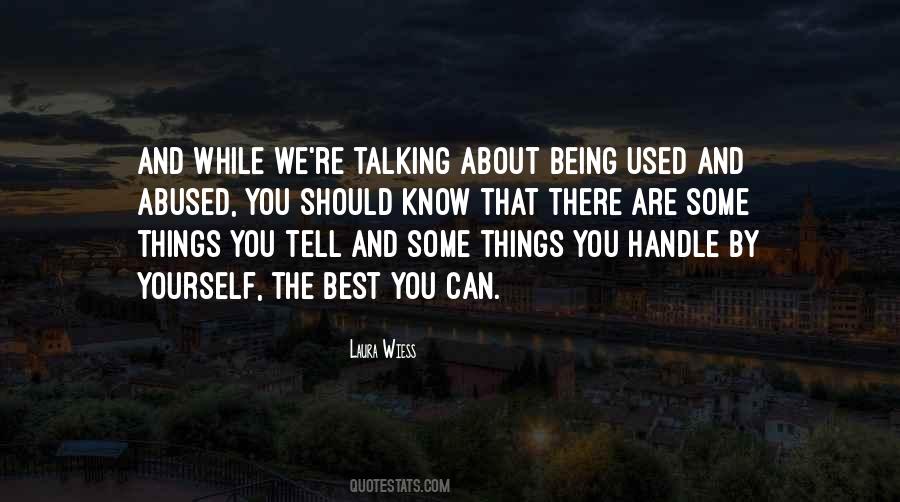 Talking About Things Quotes #121435