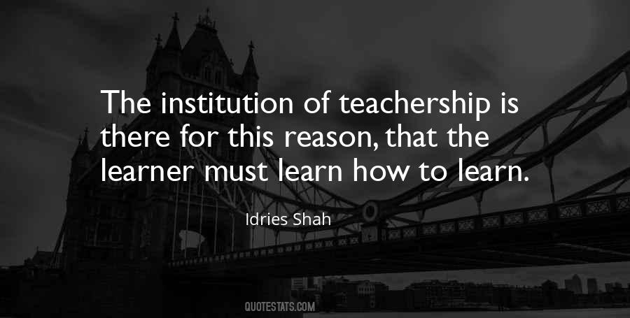 Learning To Learn Quotes #1099229