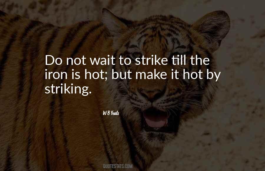 Strike While The Iron Is Hot Quotes #1271324