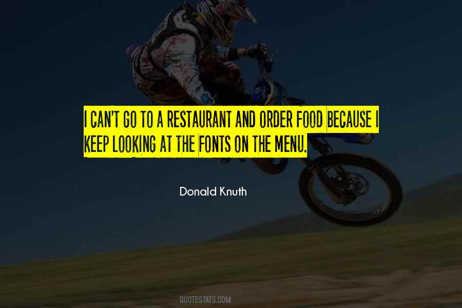 Looking At The Menu Quotes #1054430
