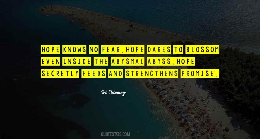 Hope Knows No Fear Quotes #1854833