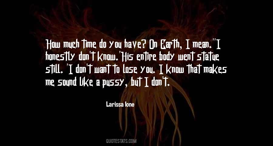 Don Want To Lose You Quotes #1488364