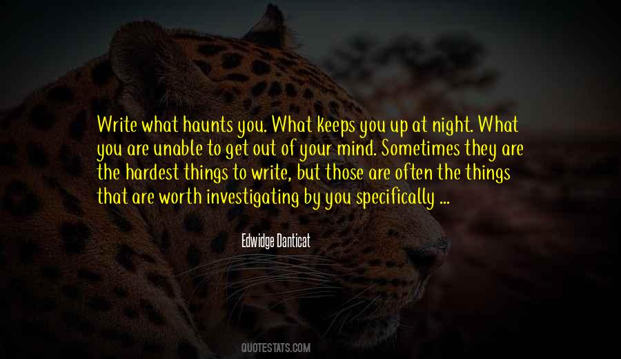 What Keeps You Up At Night Quotes #93510