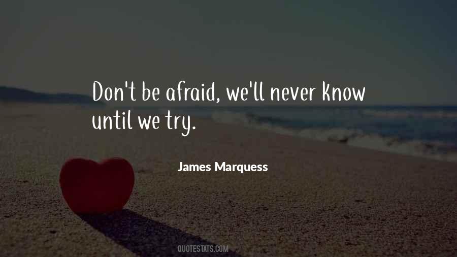 Don't Be Afraid To Try Quotes #402657