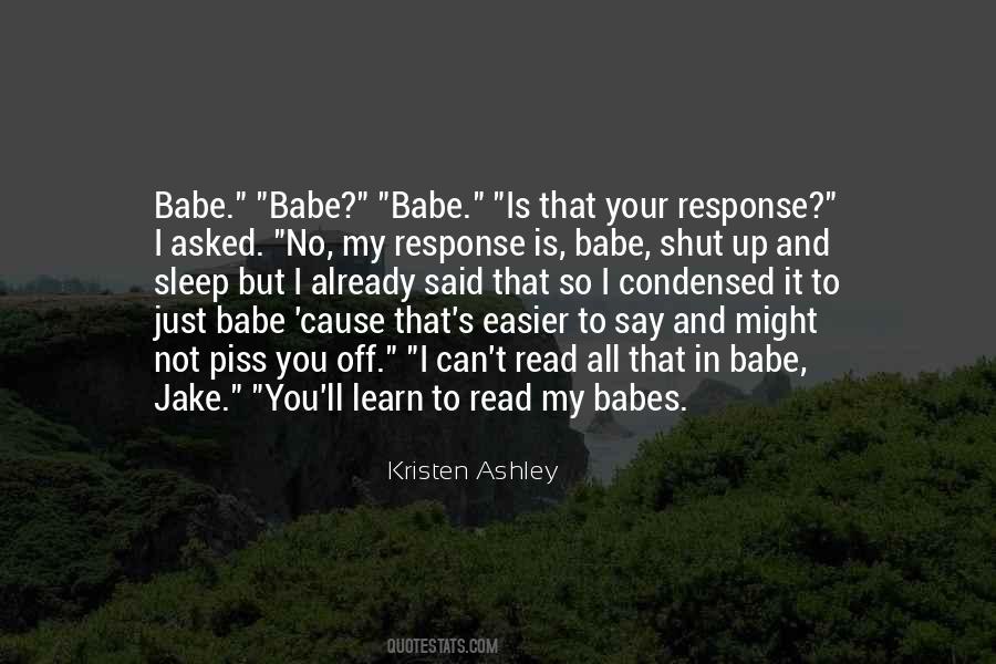Not Your Babe Quotes #1098002