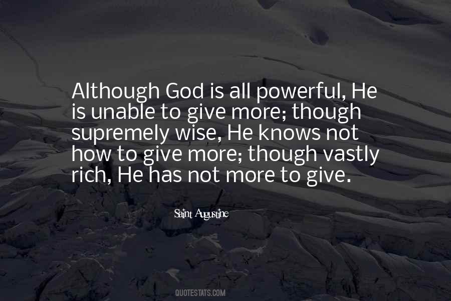 Is God All Powerful Quotes #1083815