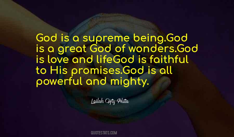 Is God All Powerful Quotes #865822