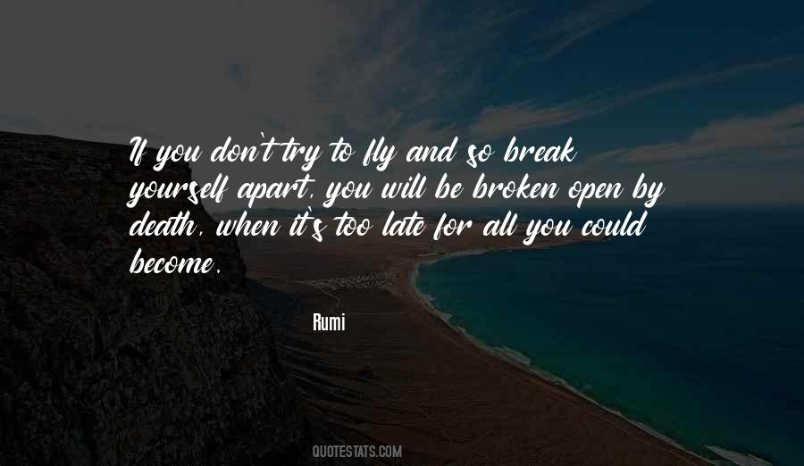 Don't Be Too Late Quotes #267348