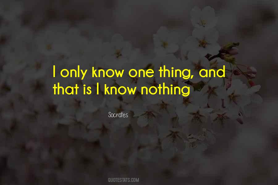I Know I Know Nothing Quotes #203617
