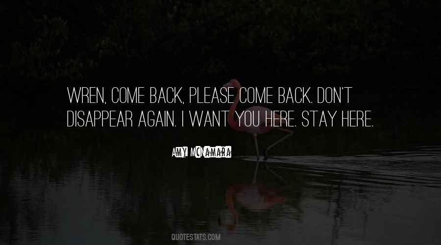 Don't Come Back Quotes #19096