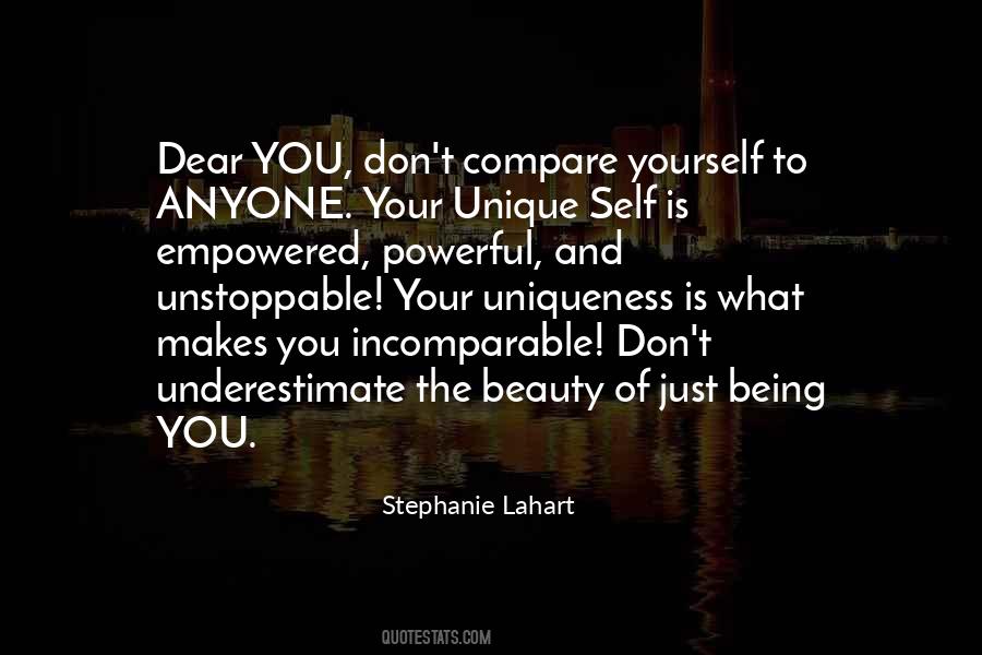 Don't Compare Beauty Quotes #215446