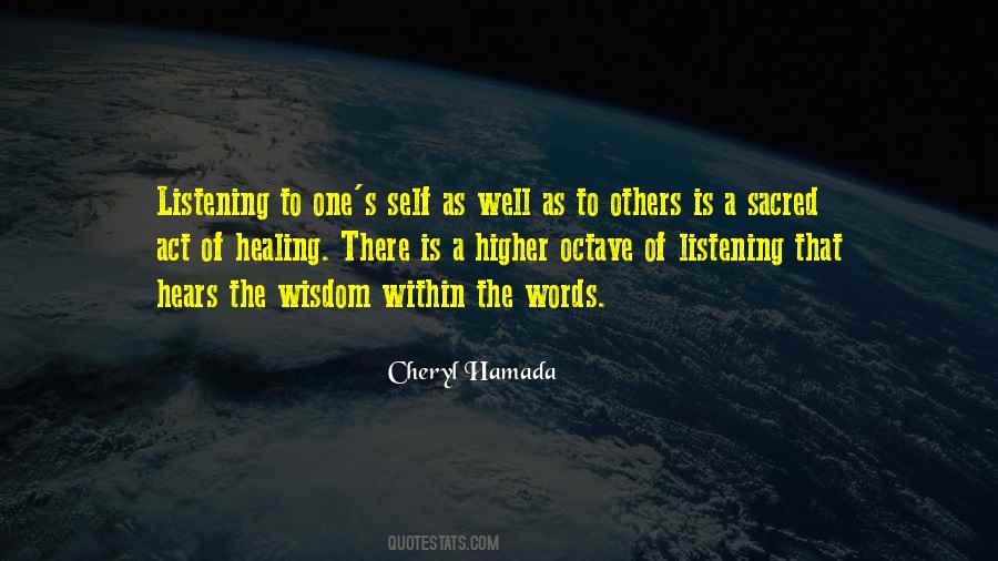Listening Wisdom Quotes #1841905