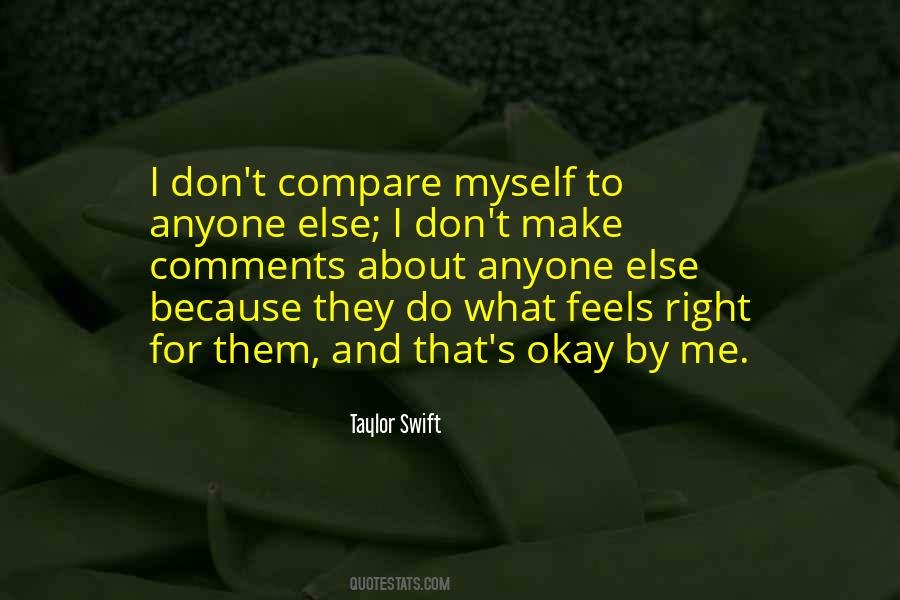 Don't Compare Us Quotes #59521