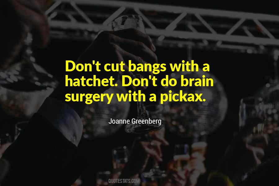 Don't Cut Yourself Quotes #102382