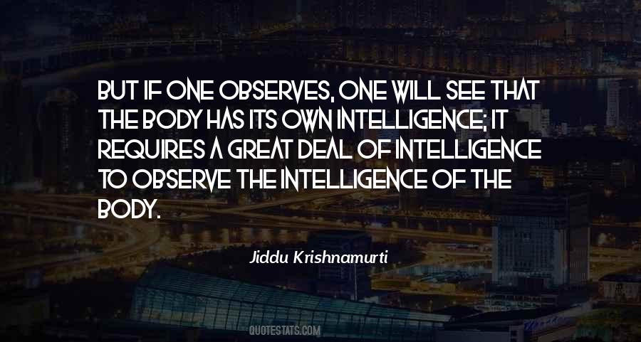 Observe Krishnamurti Quotes #134117