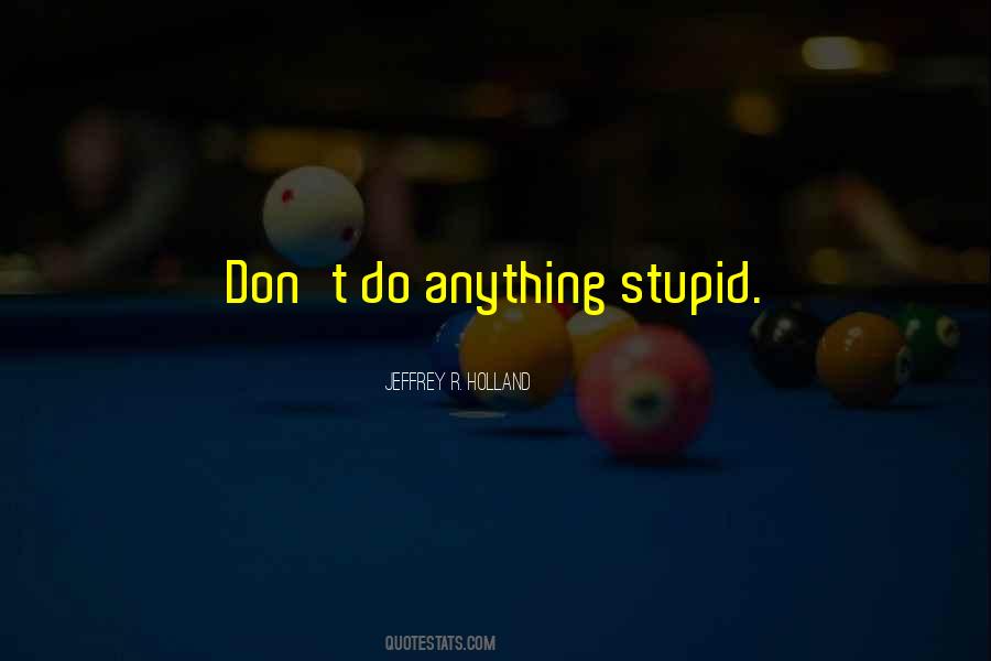 Don't Do Anything Quotes #1643072