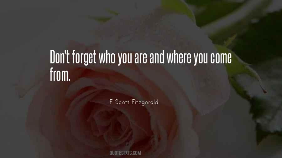 Don't Forget Who You Are Quotes #1731593