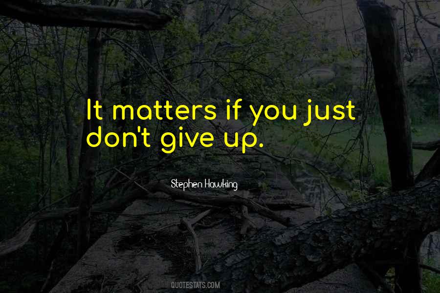 Don't Give It Up Quotes #249773