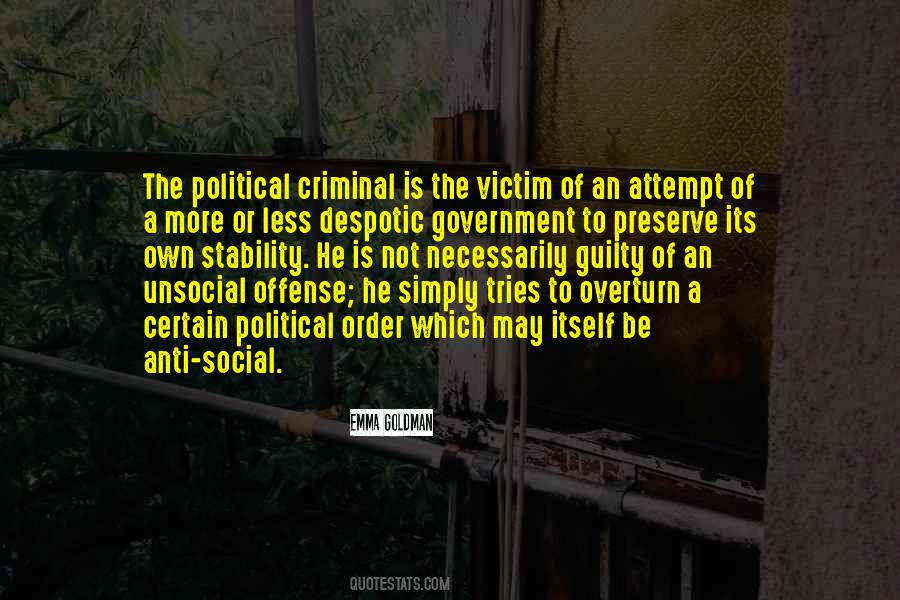 Political Criminal Quotes #208362
